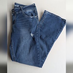 Wallflower Dark Blue Flare Jeans